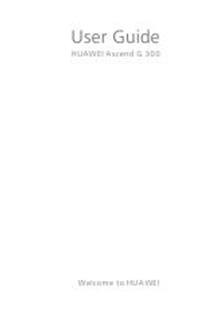 Huawei Ascend G300 manual. Tablet Instructions.